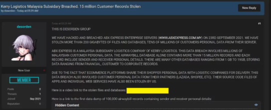 Desorden称已窃取马来西亚ABX Express 200GB数据.png Desorden称已窃取马来西亚ABX Express 200GB数据.png